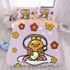 Cartoon Gudetama series cotton skin friendly four piece set children s cute cotton bed sheet quilt 11 - Gudetama Store