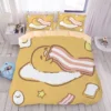 Cartoon Gudetama series cotton skin friendly four piece set children s cute cotton bed sheet quilt 9 - Gudetama Store