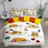 Gudetama Eggs Duvet Cover Set King Queen Double Full Twin Single Size Bed Linen Set 1 - Gudetama Store