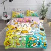 Gudetama Eggs Duvet Cover Set King Queen Double Full Twin Single Size Bed Linen Set 2 - Gudetama Store