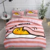 Gudetama Eggs Duvet Cover Set King Queen Double Full Twin Single Size Bed Linen Set 4 - Gudetama Store