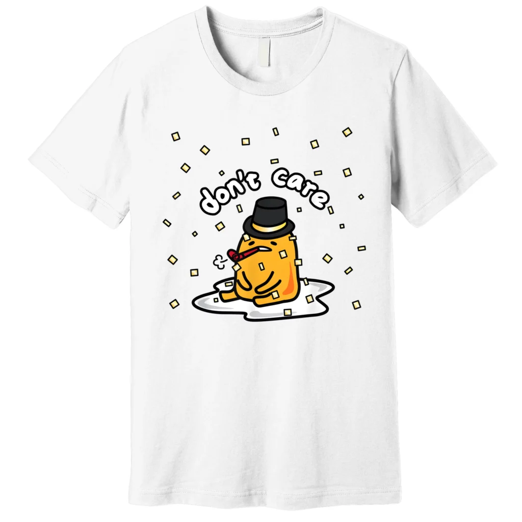 gtl6514087 gudetama the lazy egg japan dont care japan white pt garment - Gudetama Store