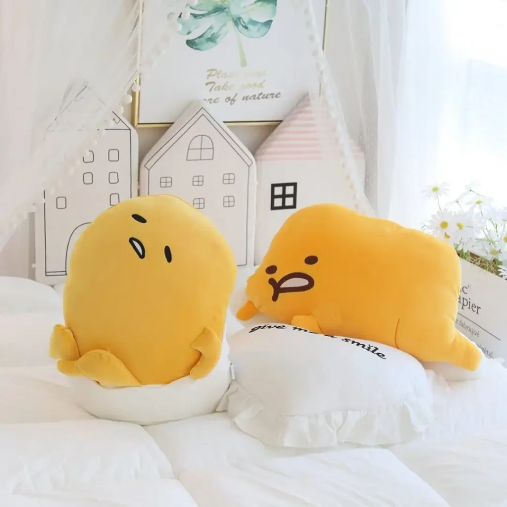 kf S12d47e9f6c52401d9c26bdc6ea37c15b5 Gudetama Plush Toy Cute Anime Egg Stuffed Doll Kawaii Decompression Room Decor Lovely Sofa Cushion Bedside - Gudetama Store