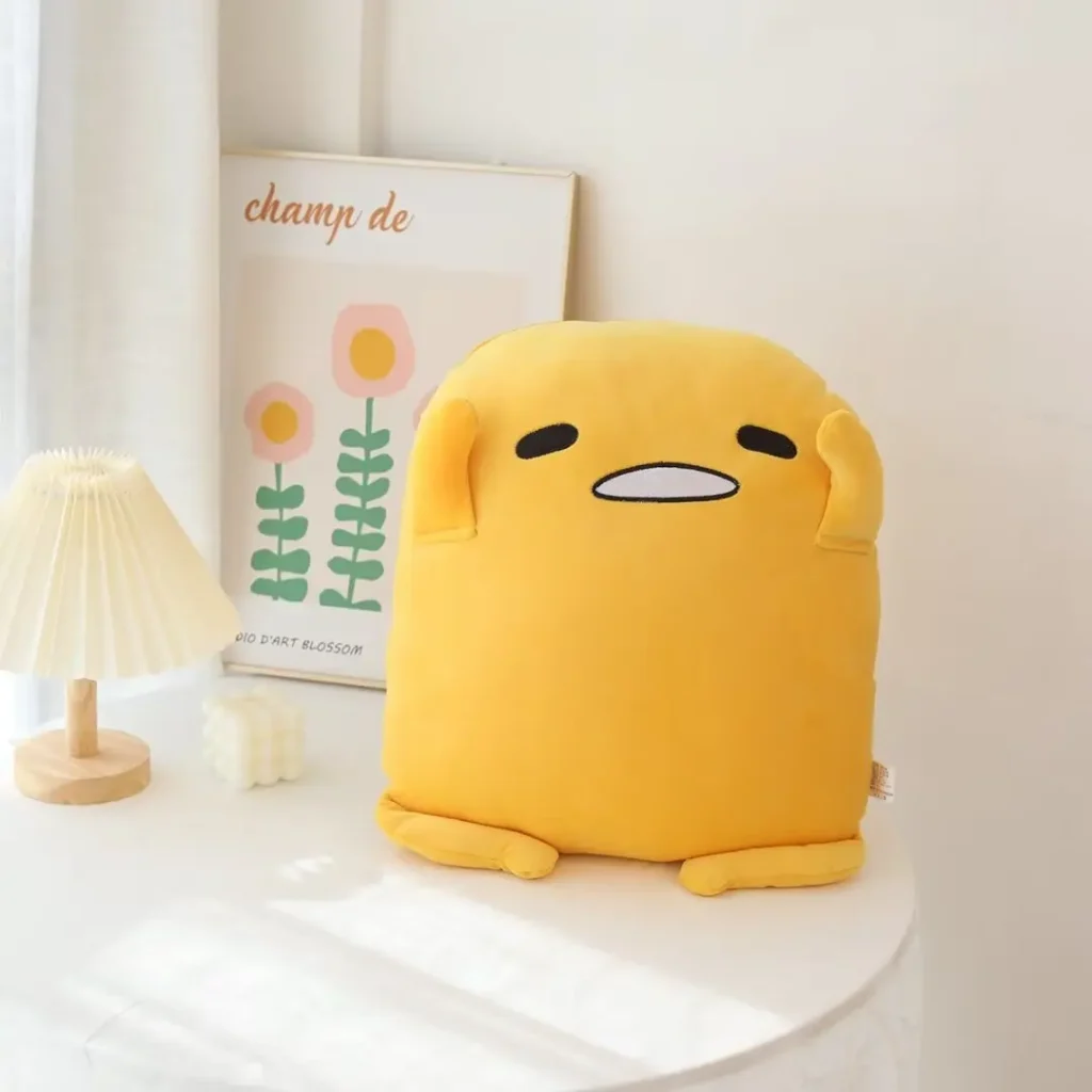 kf S1f674576eebb4eb0b34c77e381c418b7w Gudetama Plush Toy Cute Anime Egg Stuffed Doll Kawaii Decompression Room Decor Lovely Sofa Cushion Bedside - Gudetama Store