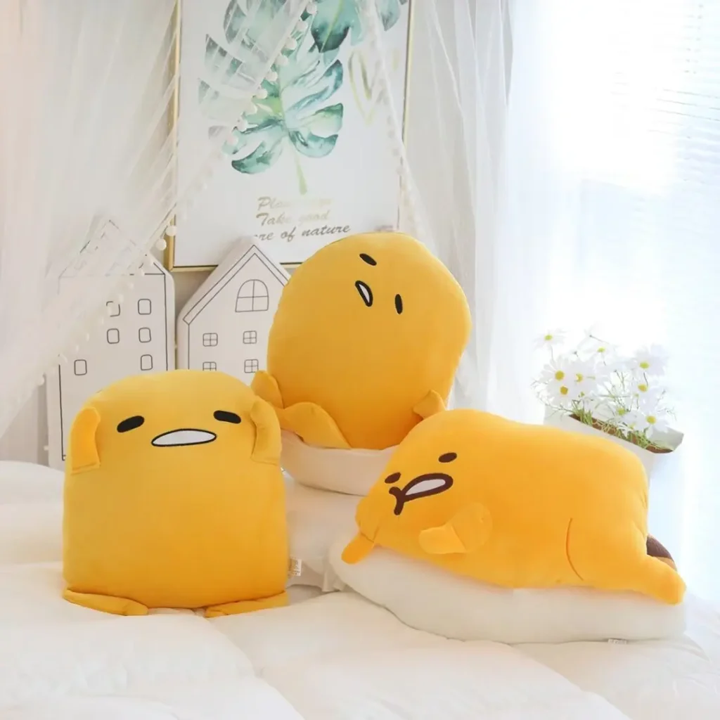 kf Sebbe6897ac924d3095b5f57adf2ba406T Gudetama Plush Toy Cute Anime Egg Stuffed Doll Kawaii Decompression Room Decor Lovely Sofa Cushion Bedside - Gudetama Store